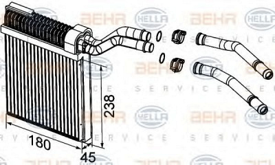 HELLA 8fh351315611 -  Теплообменник, отопление салона
