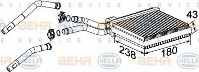 HELLA 8fh351315631 -  Теплообменник, отопление салона