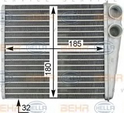HELLA 8fh351315781 -  Теплообменник, отопление салона