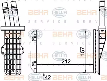 HELLA 8fh351316534 -  Теплообменник, отопление салона