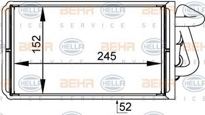 HELLA 8fh351333001 -  Теплообменник, отопление салона