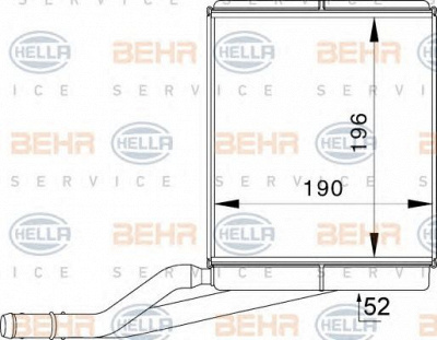 HELLA 8fh351333011 -  Теплообменник, отопление салона