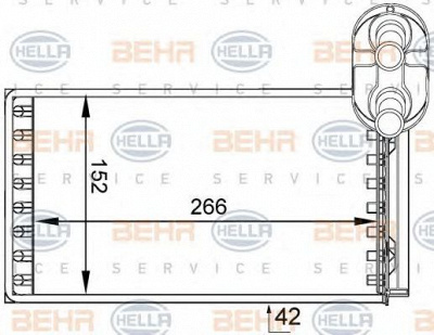 HELLA 8fh351333051 -  Теплообменник, отопление салона