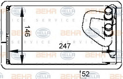 HELLA 8fh351333101 -  Теплообменник, отопление салона