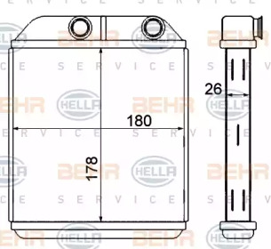 HELLA 8fh351333154 -  Теплообменник, отопление салона
