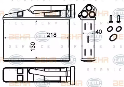 HELLA 8fh351333204 -  Теплообменник, отопление салона
