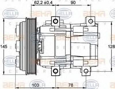 HELLA 8fk351113171 -  Компрессор, кондиционер
