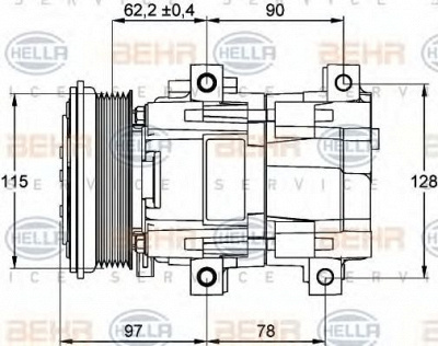HELLA 8fk351113191 -  Компрессор, кондиционер