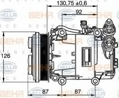 HELLA 8fk351113451 -  Компрессор, кондиционер