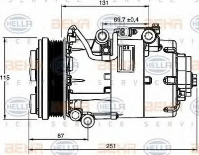 HELLA 8fk351113481 -  Компрессор, кондиционер