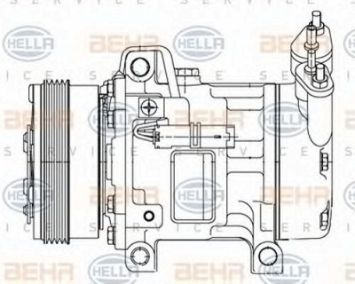 HELLA 8fk351316051 -  Компрессор, кондиционер