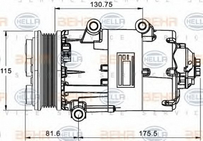 HELLA 8fk351334051 -  Компрессор, кондиционер