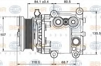 HELLA 8fk351334091 -  Компрессор, кондиционер