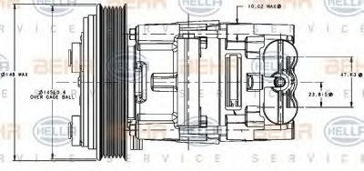 HELLA 8fk351334131 -  Компрессор, кондиционер