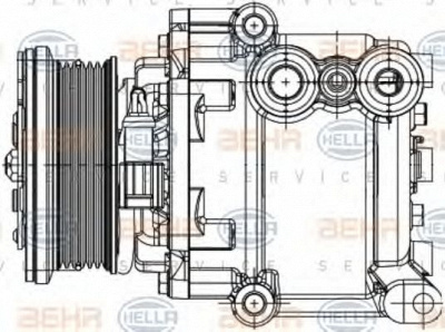 HELLA 8fk351334331 -  Компрессор, кондиционер