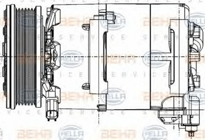 HELLA 8fk351334371 -  Компрессор, кондиционер