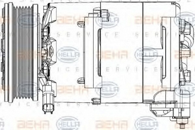 HELLA 8fk351334421 -  Компрессор, кондиционер