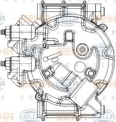 HELLA 8fk351334441 -  Компрессор, кондиционер