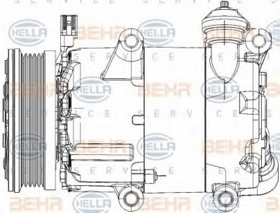 HELLA 8fk351334451 -  Компрессор, кондиционер