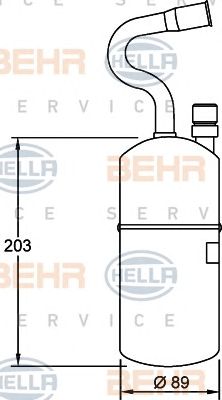 HELLA 8ft351192021 - Осушитель, кондиционер