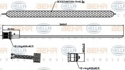 HELLA 8ft351193241 -  Осушитель, кондиционер