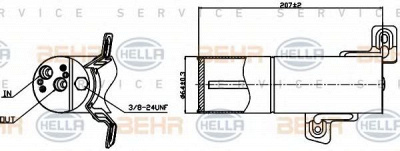 HELLA 8ft351193251 -  Осушитель, кондиционер