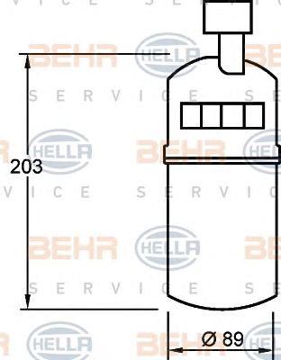 HELLA 8ft351335041 - Осушитель, кондиционер