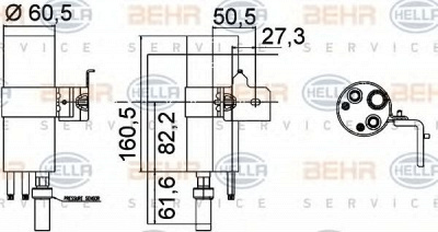 HELLA 8ft351335251 -  Осушитель, кондиционер