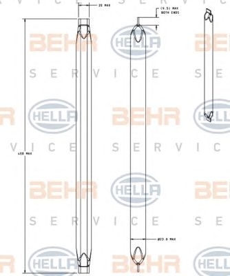 HELLA 8ft351335301 -  Осушитель, кондиционер