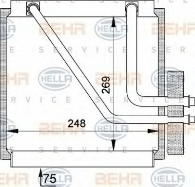 HELLA 8fv351210141 -  Испаритель, кондиционер