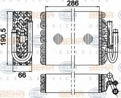 HELLA 8fv351210244 -  Испаритель, кондиционер