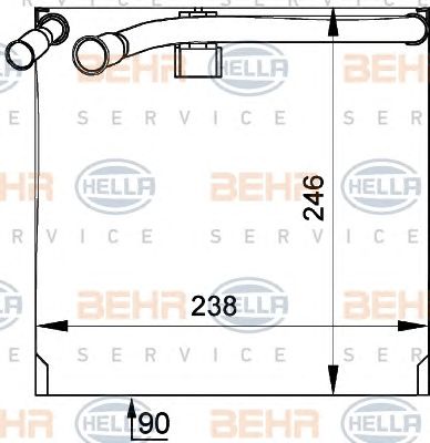 HELLA 8fv351210321 -  Испаритель, кондиционер