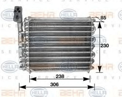 HELLA 8fv351210461 -  Испаритель, кондиционер