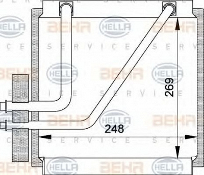 HELLA 8fv351210641 -  Испаритель, кондиционер