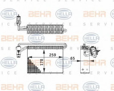 HELLA 8fv351210721 -  Испаритель, кондиционер