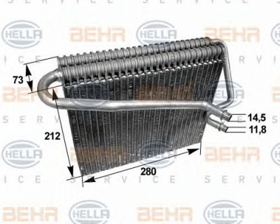 HELLA 8fv351211031 -  Испаритель, кондиционер
