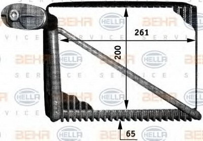 HELLA 8fv351211061 -  Испаритель, кондиционер