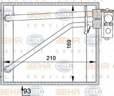 HELLA 8fv351211131 -  Испаритель, кондиционер