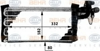 HELLA 8fv351211231 -  Испаритель, кондиционер