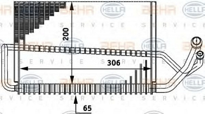 HELLA 8fv351211291 -  Испаритель, кондиционер