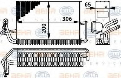 HELLA 8fv351211301 -  Испаритель, кондиционер