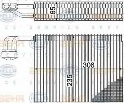 HELLA 8fv351211311 -  Испаритель, кондиционер
