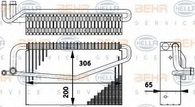 HELLA 8fv351211371 -  Испаритель, кондиционер
