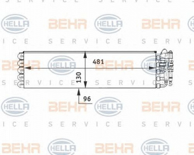 HELLA 8fv351211491 -  Испаритель, кондиционер