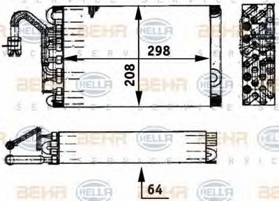 HELLA 8fv351211521 -  Испаритель, кондиционер