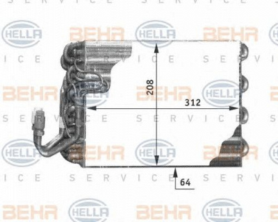 HELLA 8fv351211541 -  Испаритель, кондиционер