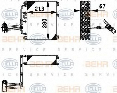 HELLA 8fv351211581 -  Испаритель, кондиционер