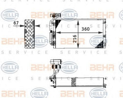 HELLA 8fv351211671 -  Испаритель, кондиционер