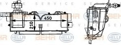 HELLA 8fv351211681 -  Испаритель, кондиционер