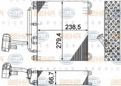 HELLA 8fv351211691 -  Испаритель, кондиционер